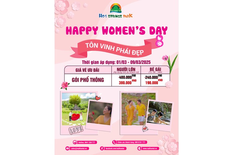 ƯU ĐÃI ĐẶC BIỆT 8/3: HAPPY WOMEN'S DAY - TÔN VINH PHÁI ĐẸP