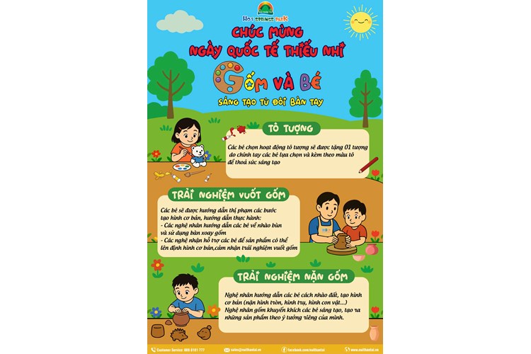 SỰ KIỆN 1/6: GỐM VÀ BÉ – SÁNG TẠO TỪ ĐÔI BÀN TAY