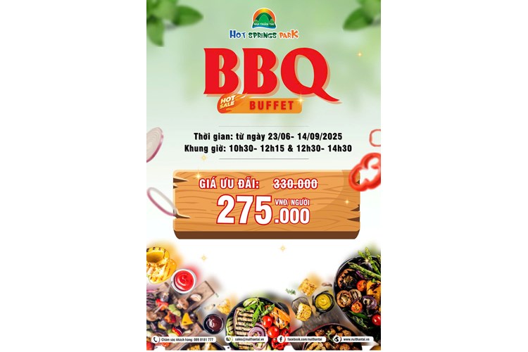 CHƯƠNG TRÌNH ƯU ĐÃI BBQ BUFFET CHỈ 275.000VNĐ