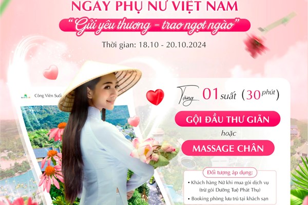 KHU DU LỊCH CVSKN NÚI THẦN TÀI MỪNG 20.10 NGÀY PHỤ NỮ VIỆT NAM "GỬI YÊU THƯƠNG - TRAO NGỌT NGÀO" 