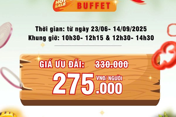 CHƯƠNG TRÌNH ƯU ĐÃI BBQ BUFFET CHỈ 275.000VNĐ